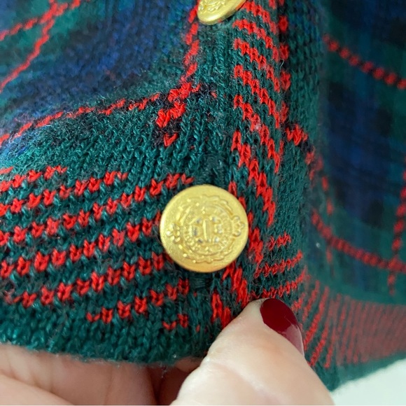 Pendleton• Vintage Wool Tartan Plaid Oversized Fit grampa Cardigan - Picture 9 of 16